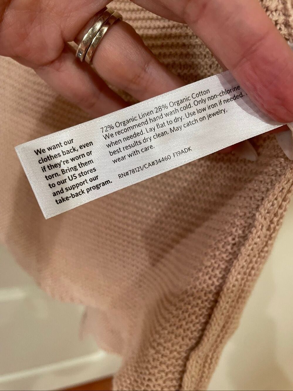 Eileen Fisher Open front organic cotton linen blend knit cardigan size small - Picture 4 of 5